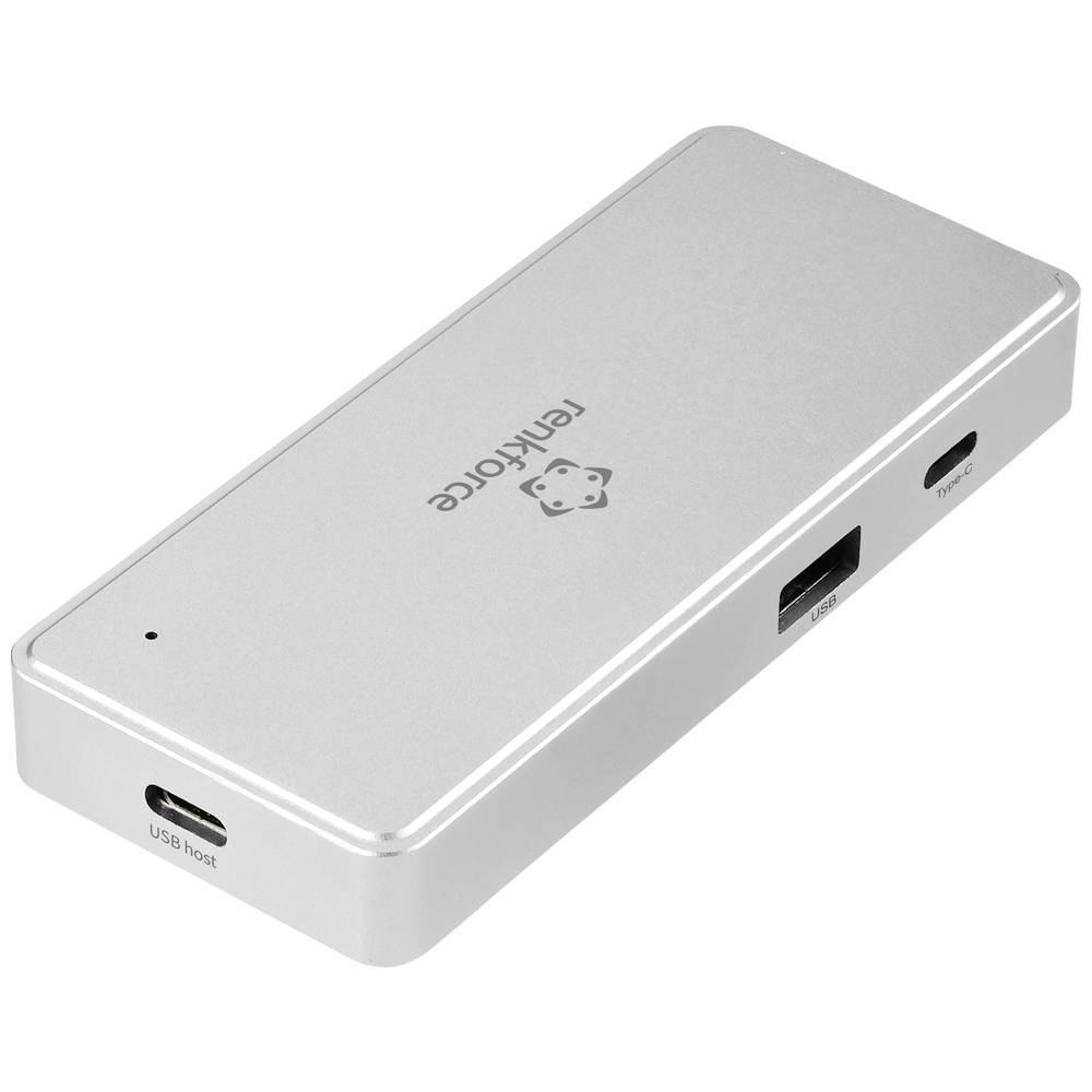 Renkforce  Externer USB 3.2 Gen1 (USB 3.0) Speicherkartenleser und Hub USB-C 