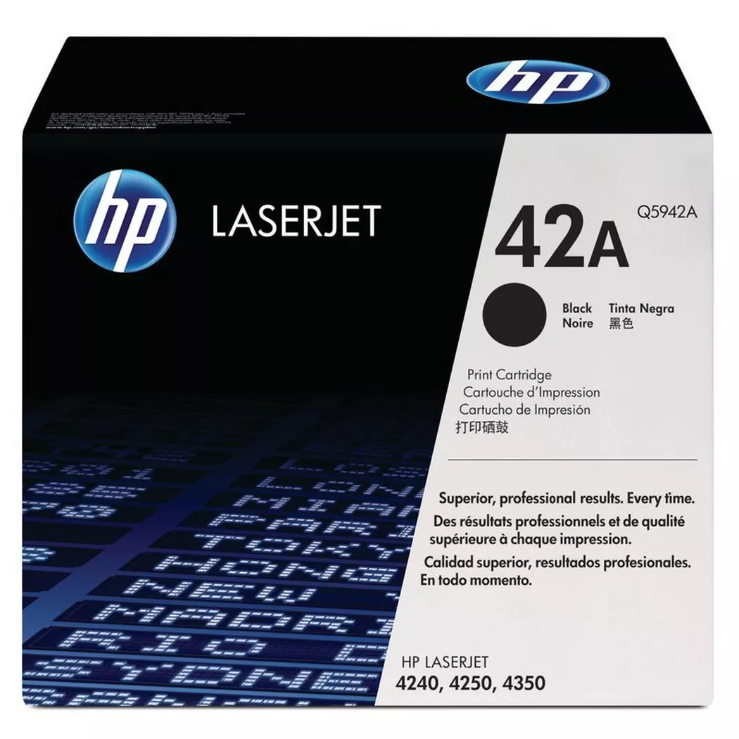Hewlett-Packard – HP Toner-Modul 42A schwarz Q5942A LaserJet 4250/4350 10’000 S., One Size