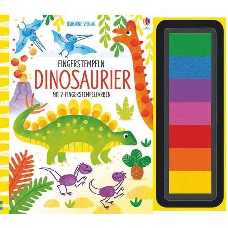 Fingerstempeln: Dinosaurier Fiona Watt Copertina rigida 