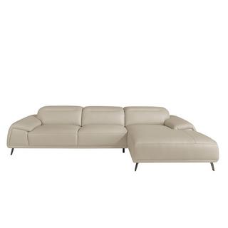 ANGEL CERDA Chaise longue en cuir de vachette taupe  