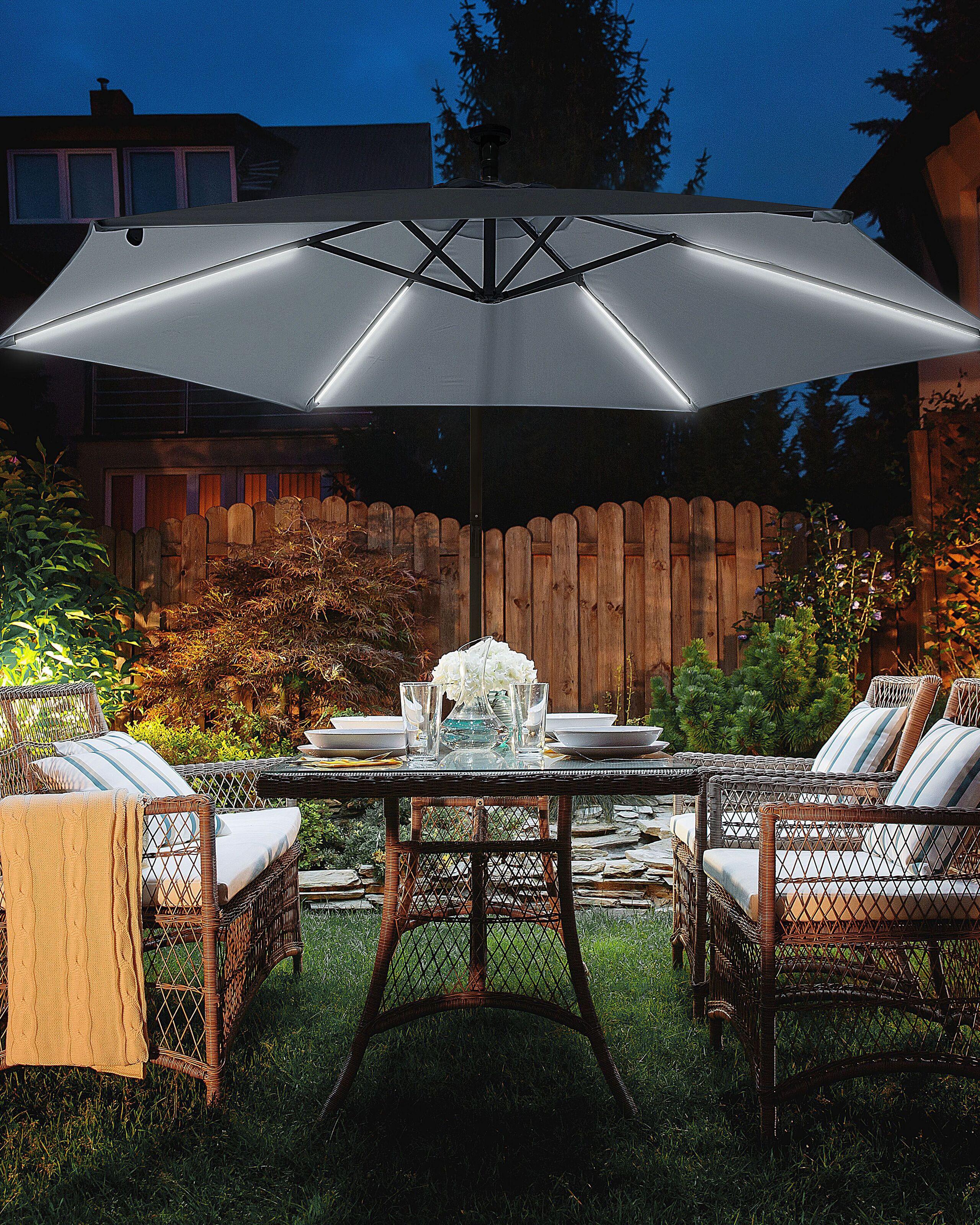 Beliani Ampelschirm aus Stoff CORVAL  