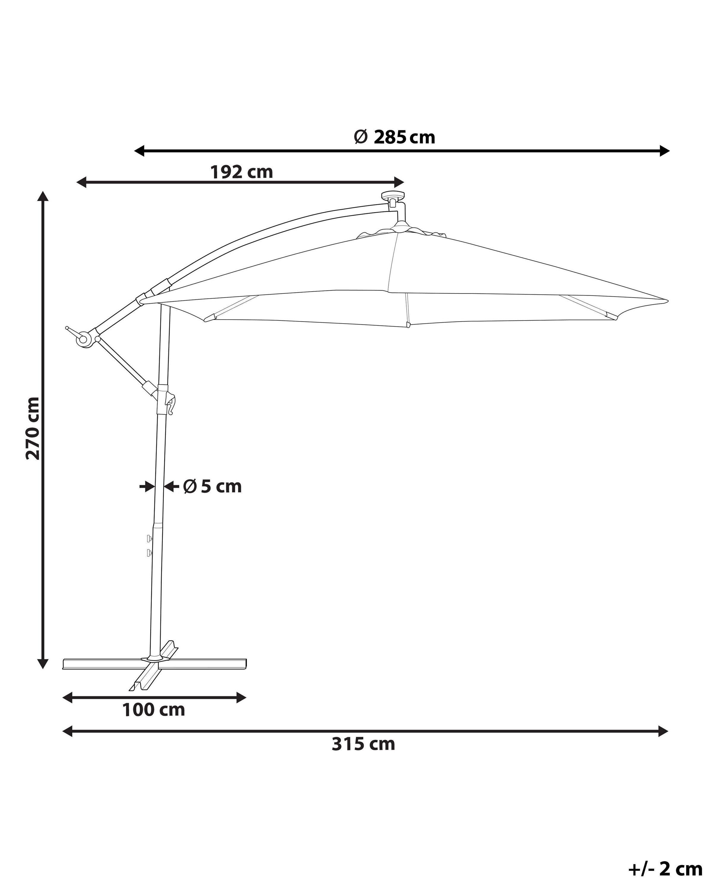 Beliani Ampelschirm aus Polyester CORVAL  