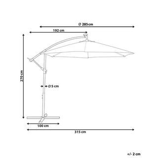 Beliani Ampelschirm aus Polyester CORVAL  