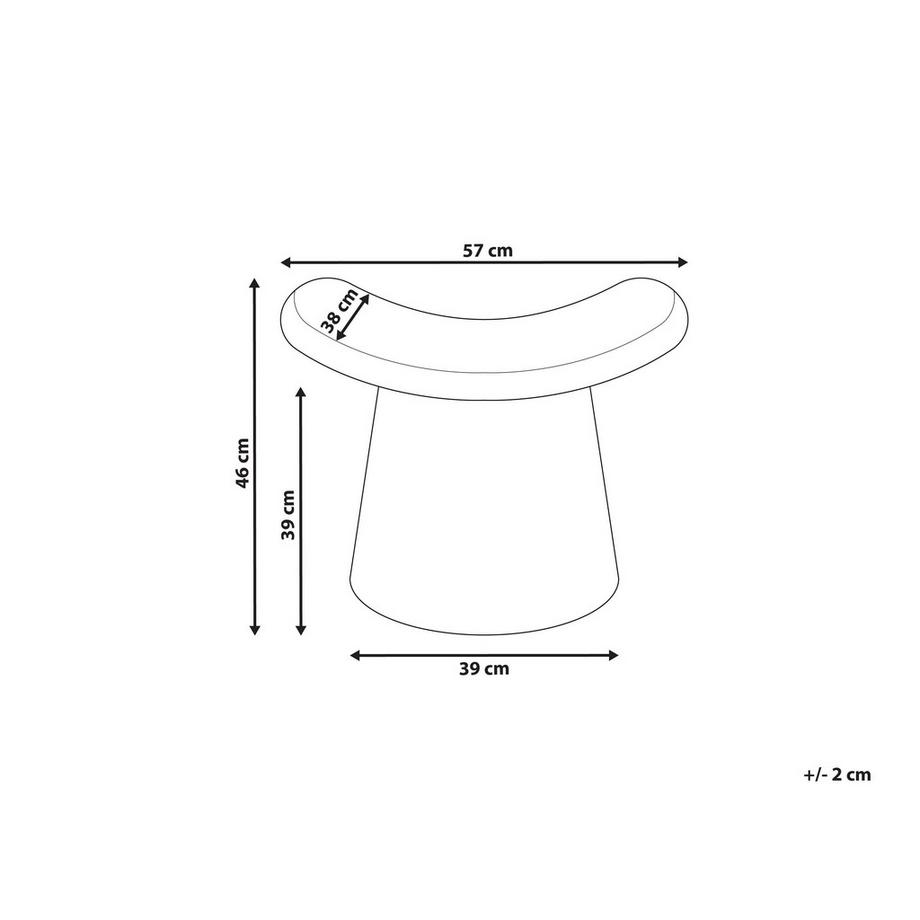 Beliani Pouf en Bouclé Moderne RIDDLE  