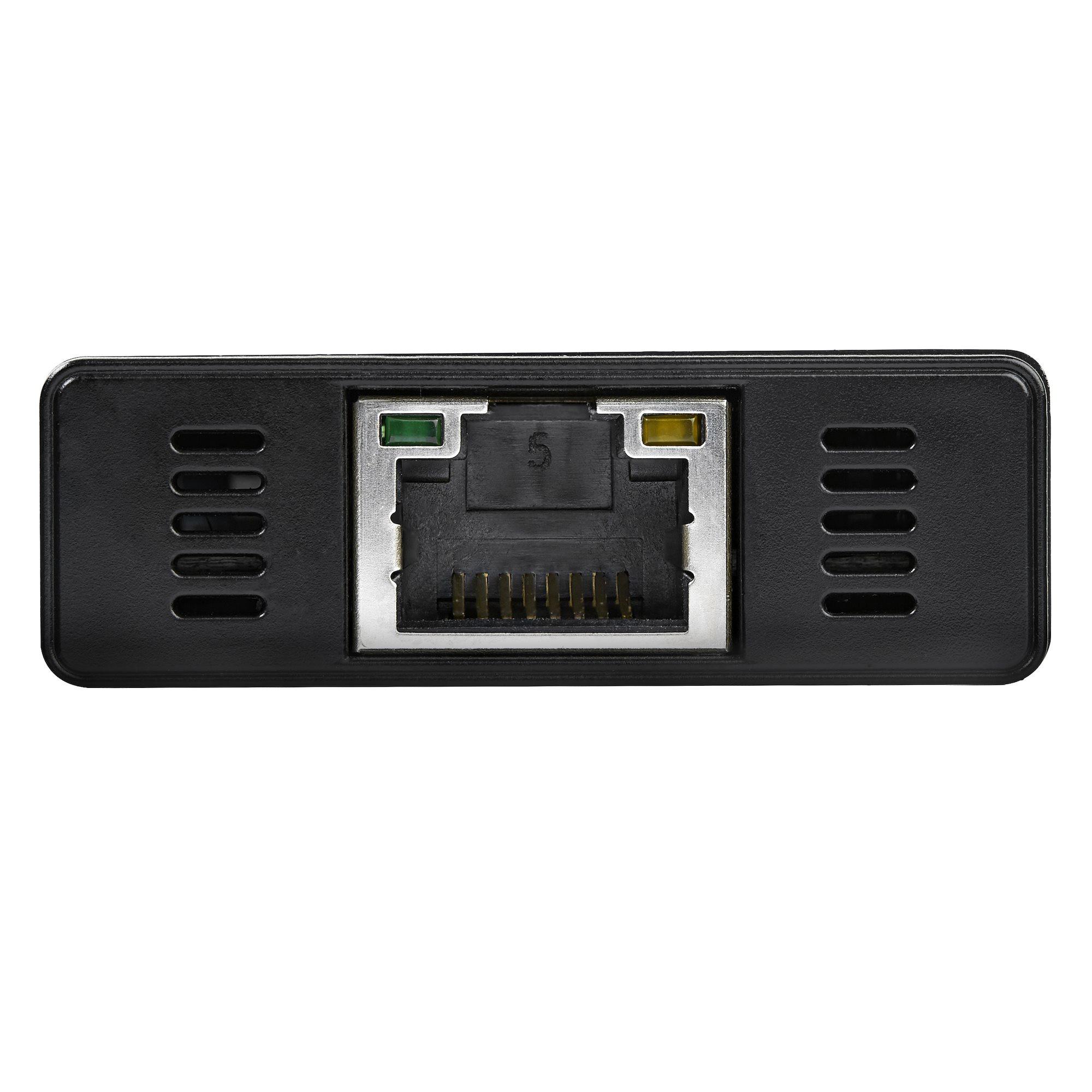 STARTECH  Hub USB 3.0 (5Gbps) a 3 porte portatile con NIC Gigabit Ethernet - In alluminio con cavo integrato 