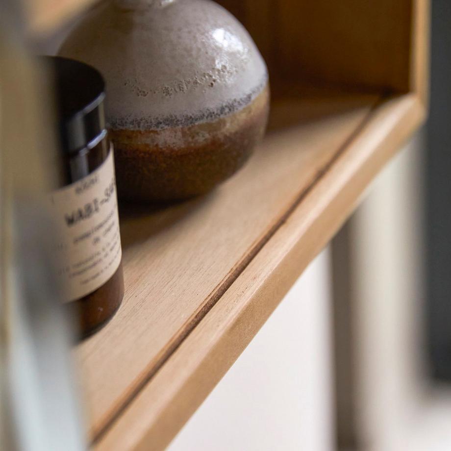 Tikamoon Spiegelschrank aus massivem Teak Typo  