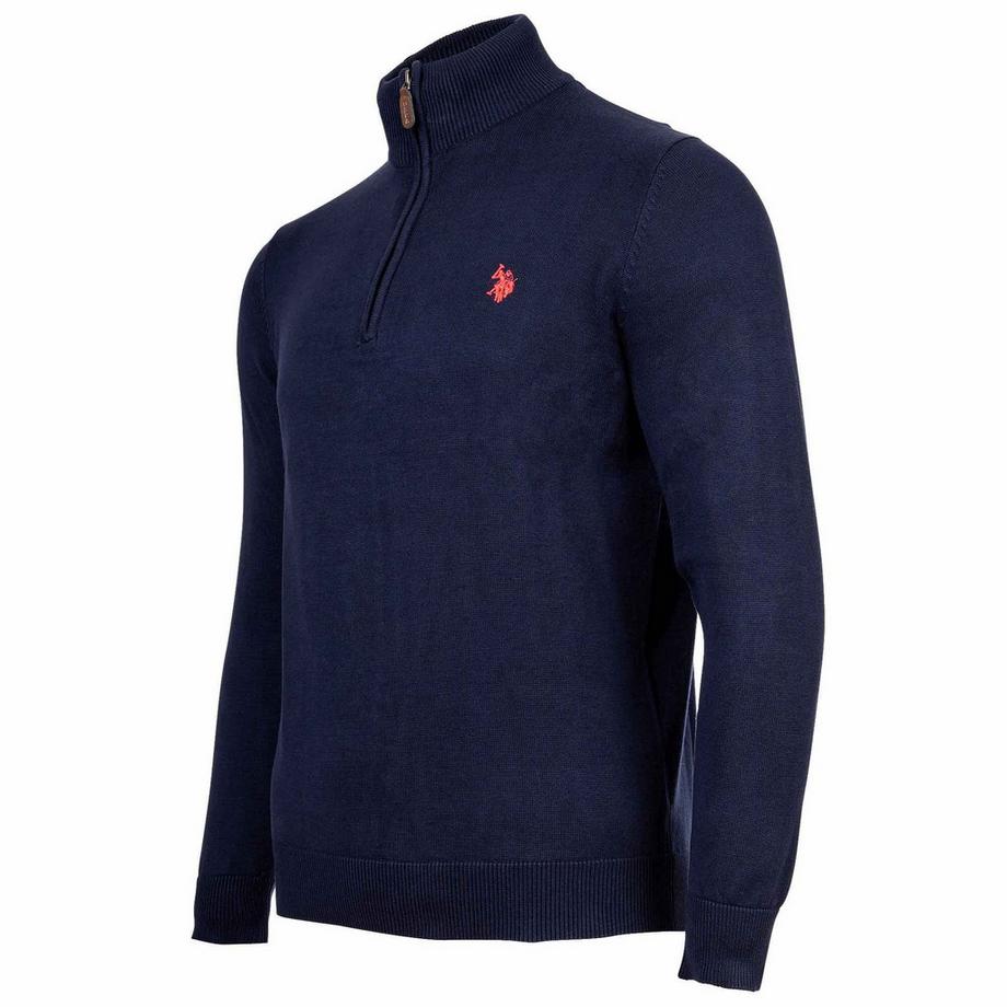 U.S. Polo Assn. Strickpullover Regular Fit mit Reissverschluss  