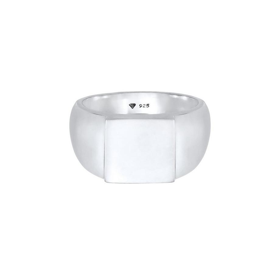 Kuzzoi  Ring Siegelring  Rechteckig Glanz 925 Silber 