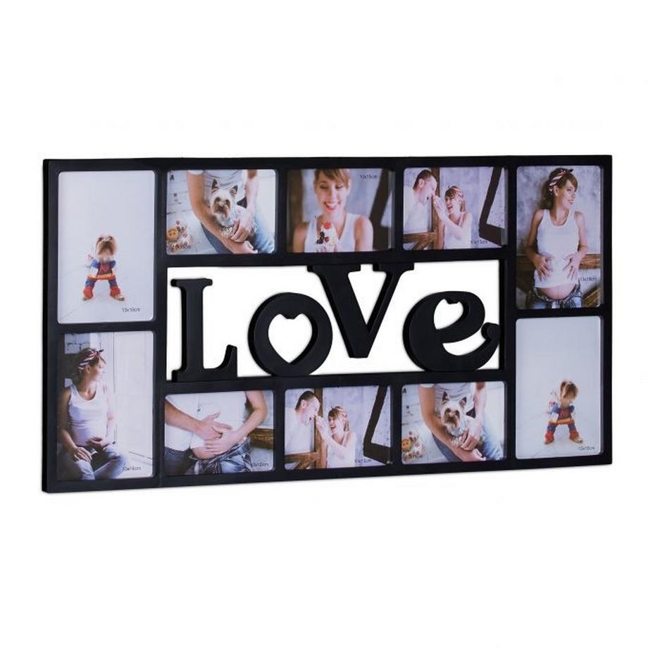 Cadre collage LOVE pour 10 photos
