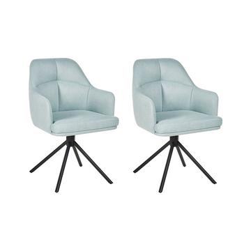 Set di 2 sedie da pranzo en Tessuto Retrò MIRA