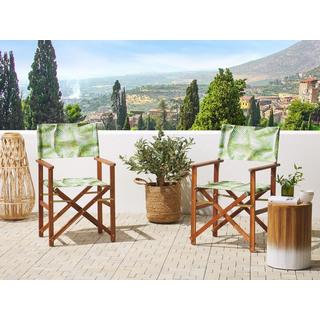 Beliani Gartenstuhl 2er Set aus Polyester Modern CINE  