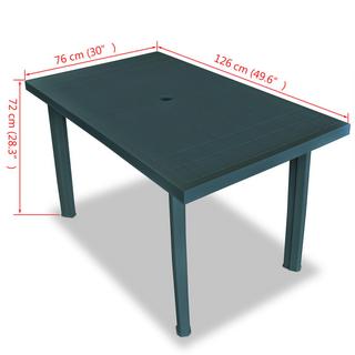 VidaXL Table de jardin plastique  