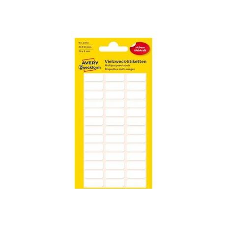 Avery-Zweckform AVERY ZWECKFORM Haushaltetiketten 20×8mm 3073Z weiss 234 Stück  