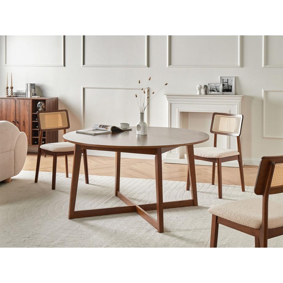 Beliani Tavolo da pranzo en Fibra a media densità (MDF) Retrò WAIPORI  