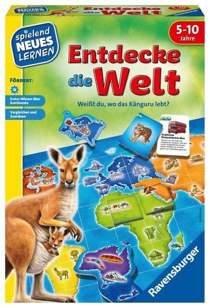 Ravensburger  Ravensburger 24990 - Entdecke die Welt - Spielen und Lernen für Kinder, Lernspiel für Kinder von 5-10 Jahren, Spielend Neues Lernen für 2-4 Spieler 