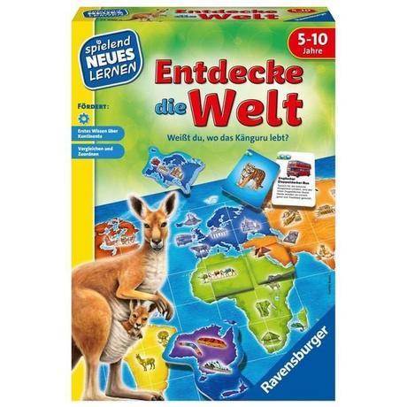 Ravensburger  Ravensburger 24990 - Entdecke die Welt - Spielen und Lernen für Kinder, Lernspiel für Kinder von 5-10 Jahren, Spielend Neues Lernen für 2-4 Spieler 