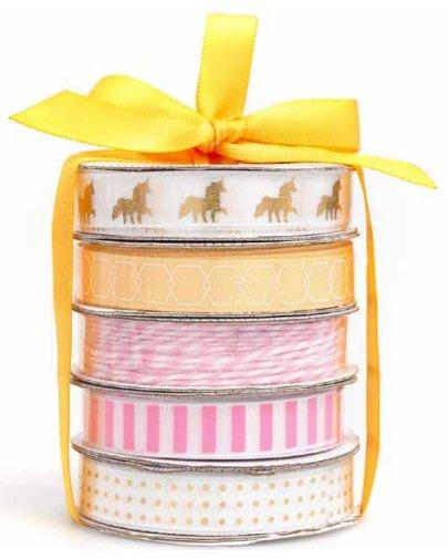 AMERICAN CRAFTS  Geschenkband Unicorn 5er Set 