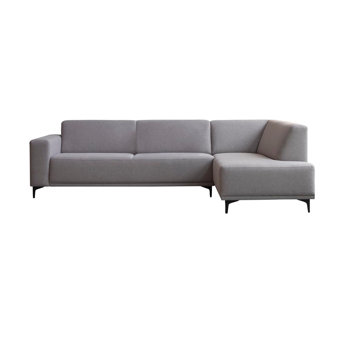 Tikamoon Ecksofa mit Eckelement rechts und taupegrauem Stoffbezug 295 × 185 cm Lars  