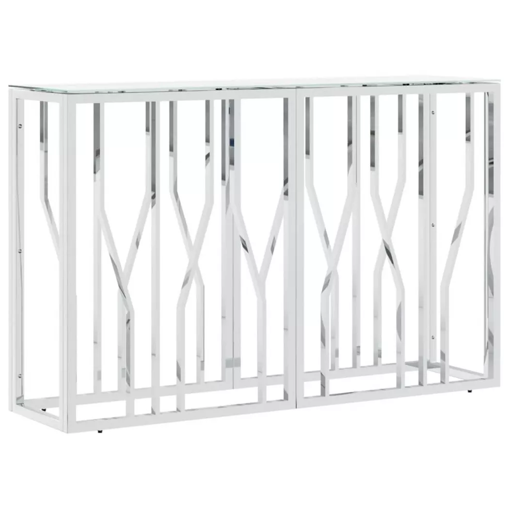 VidaXL - Table console acier inoxydable, One Size, Argent