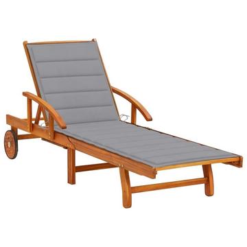 Chaise longue bois d'acacia