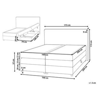 Beliani Boxspringbett aus Polyester Klassisch MINISTER  