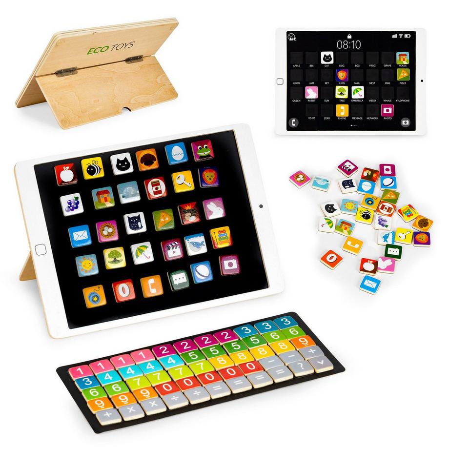 Northio  Tablette éducative en bois, tableau magnétique ECOTOYS 