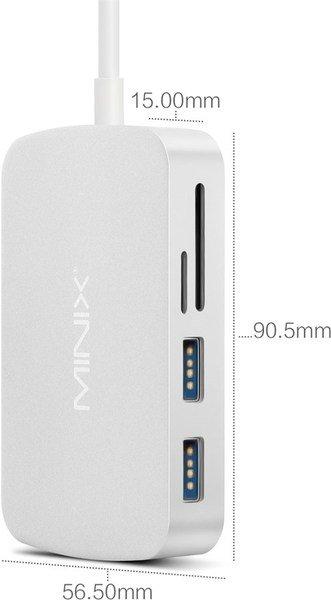 MINIX  Neo C-G USB-C Multiport Adapter - argento 