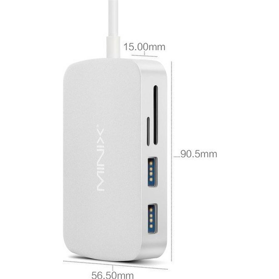 MINIX  Neo C-G USB-C Multiport Adapter - silber 