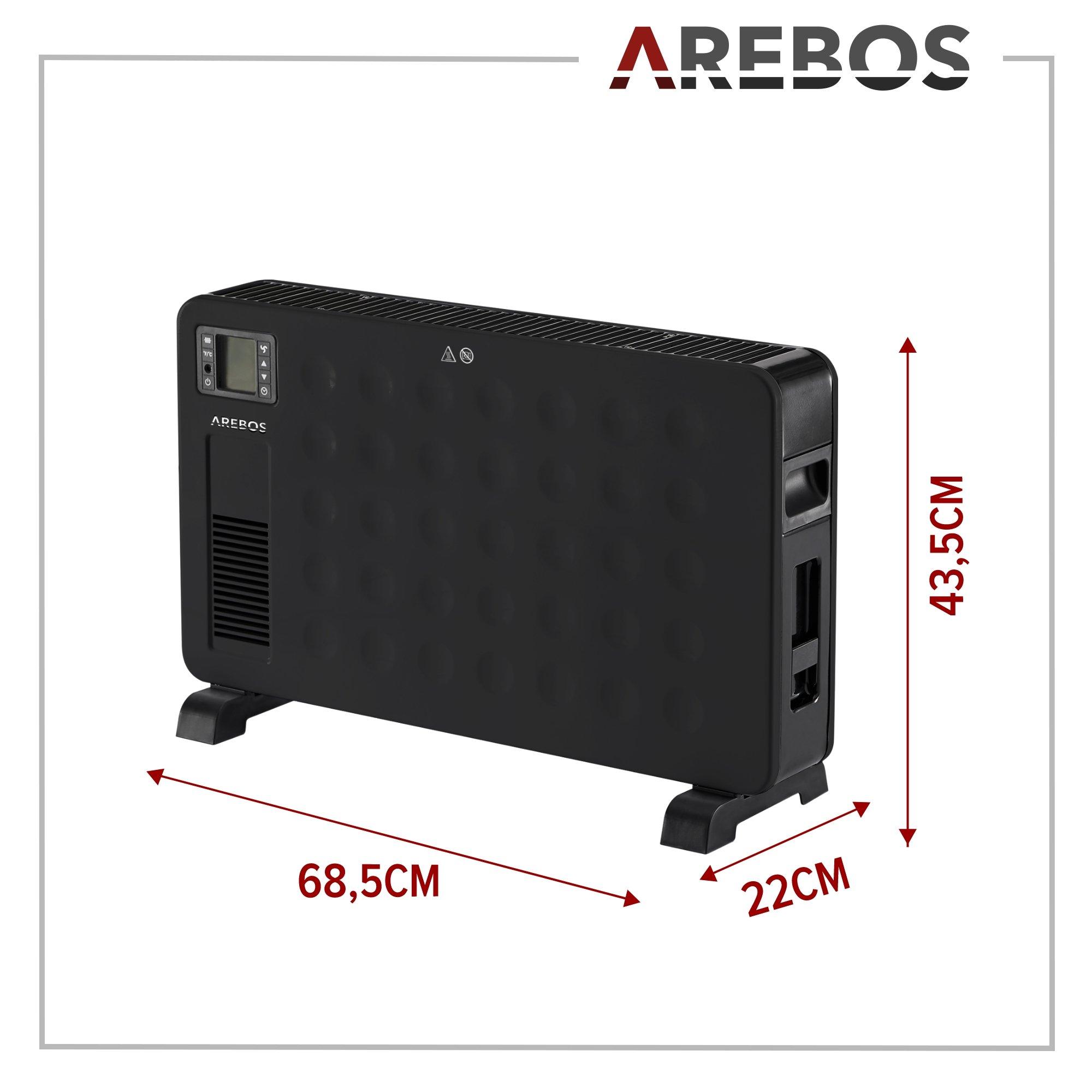 Arebos Convecteur portable 2300 W Appareil de chauffage Radiateur Chauffage électrique  