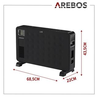 Arebos Convecteur portable 2300 W Appareil de chauffage Radiateur Chauffage électrique  