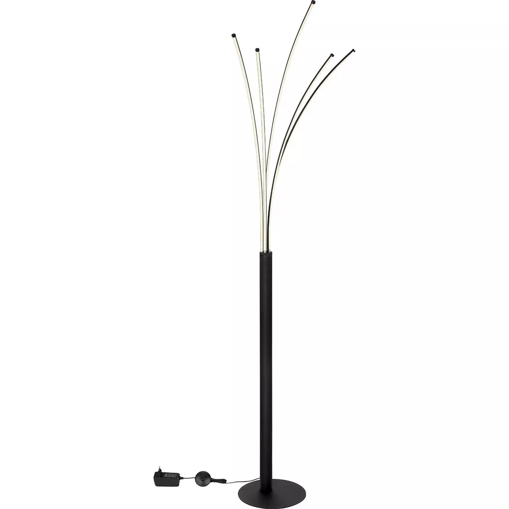 mutoni – Stehleuchte Bizzy Metall matt LED, One Size, Schwarz