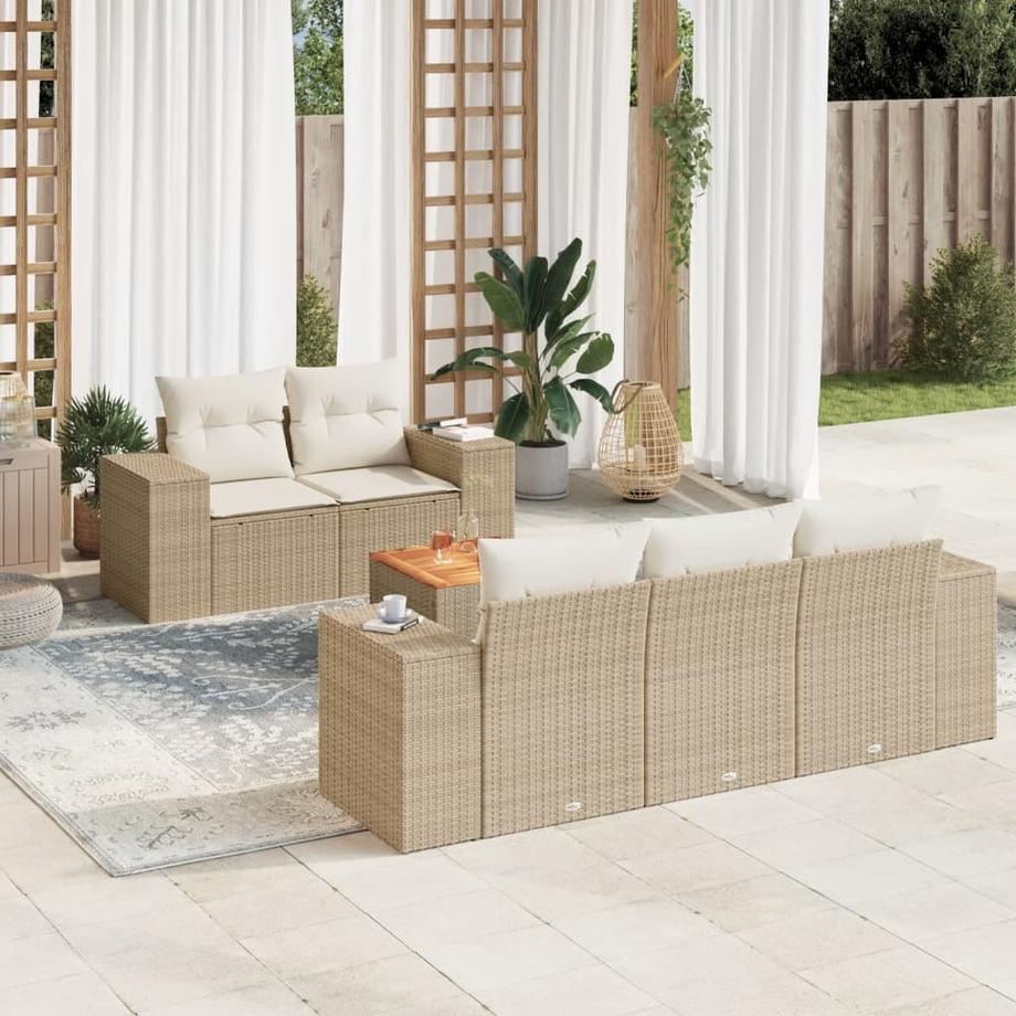 VidaXL set divano da giardino Polirattan  