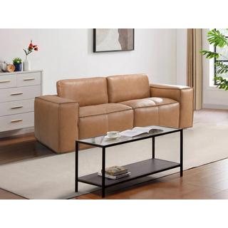 Vente-unique Sofa 3-Sitzer & 2-Sitzer - Leder - Camelfarben - BERGONDI  