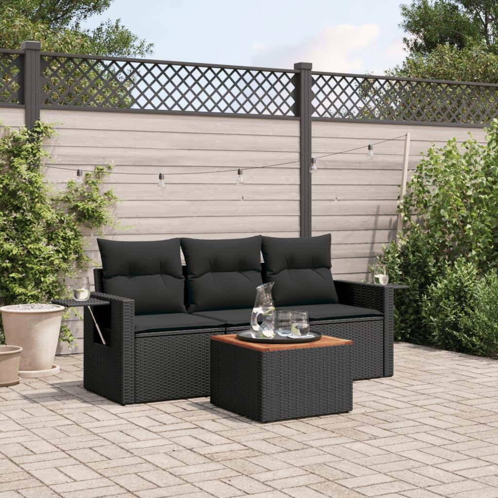 VidaXL set divano da giardino Polirattan  