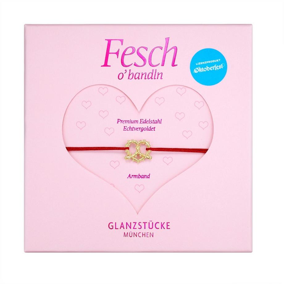 Glanzstücke München  Oktoberfest Armband Herz-Breze Edelstahl 