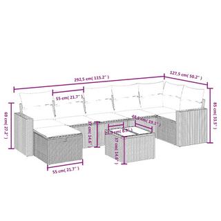 VidaXL Garten sofagarnitur poly-rattan  