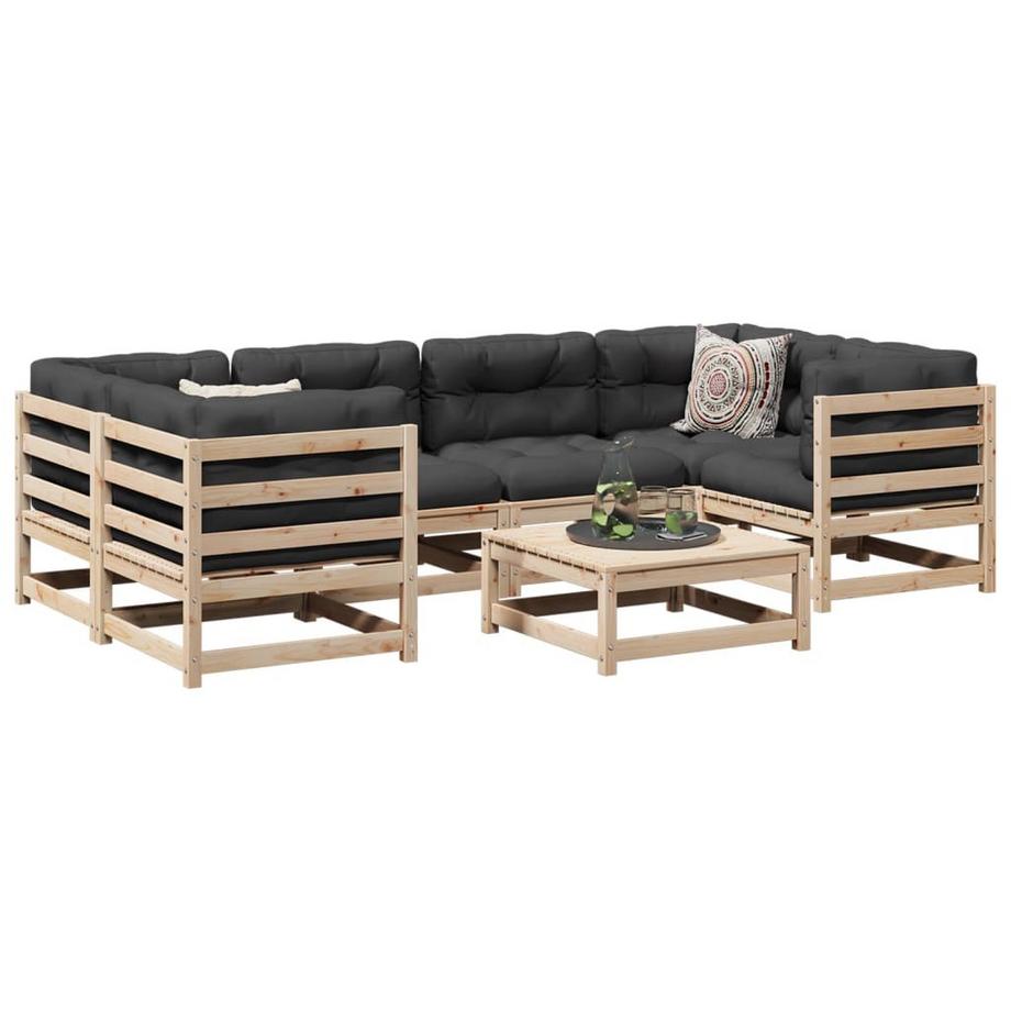 VidaXL set divano da giardino Legno di pino  
