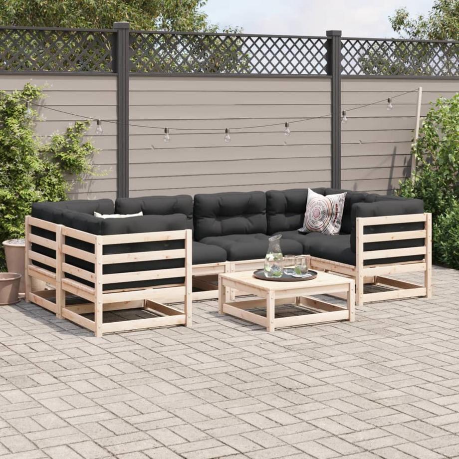 VidaXL set divano da giardino Legno di pino  