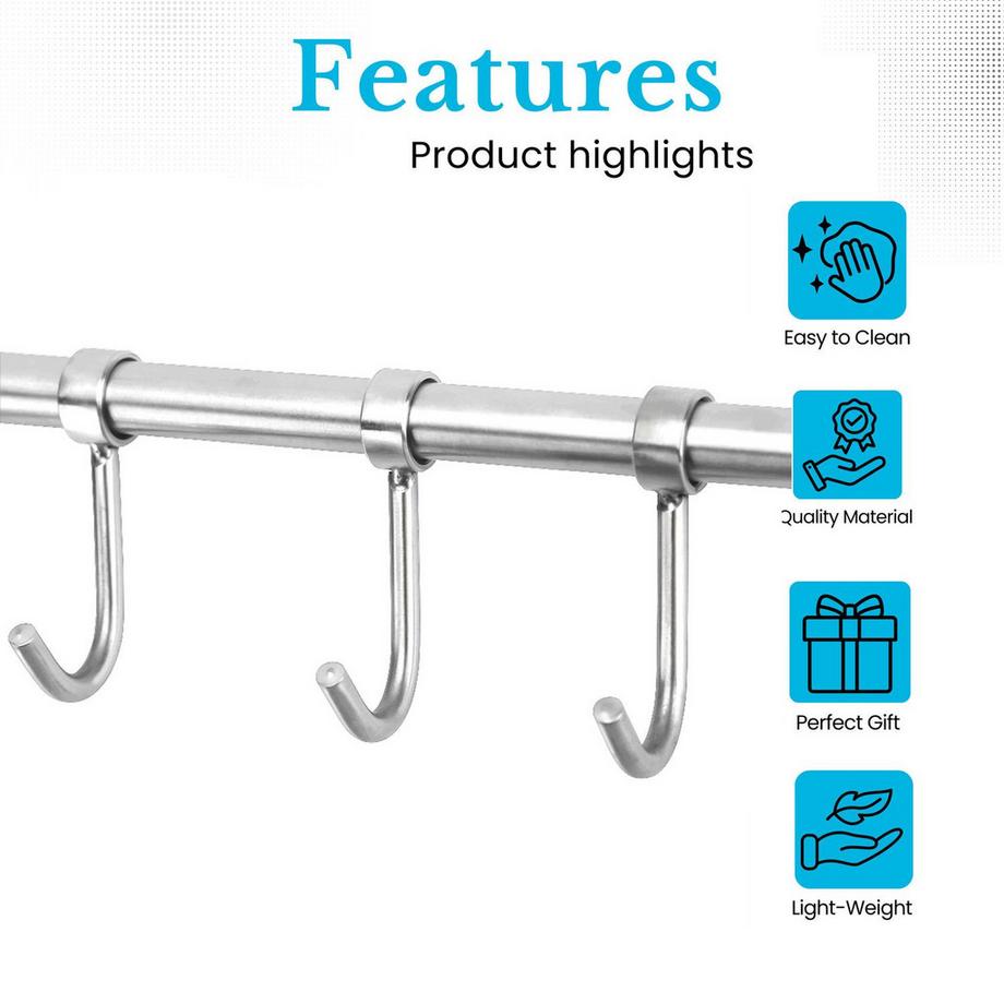 Intirilife Barre De Suspension De Cuisine  