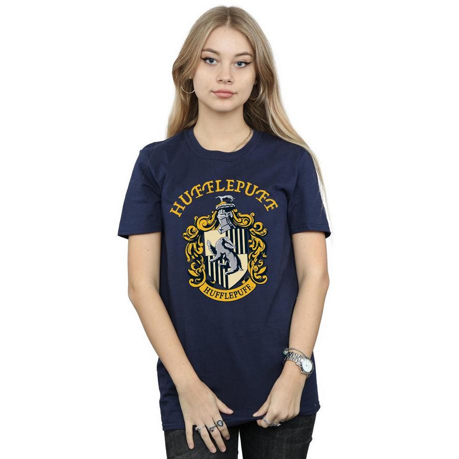 HARRY-POTTER Blason Poufsouffle T-Shirt Manches Courtes  