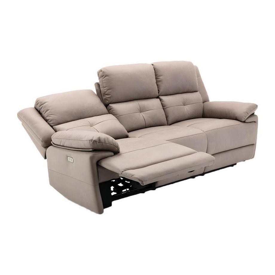 Vente-unique Canapé 3 places relax électrique en tissu DOLENE  