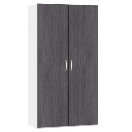 Jutzler Armoire à portes tournantes Fino anthracite blanc crème 101,9 x 195  