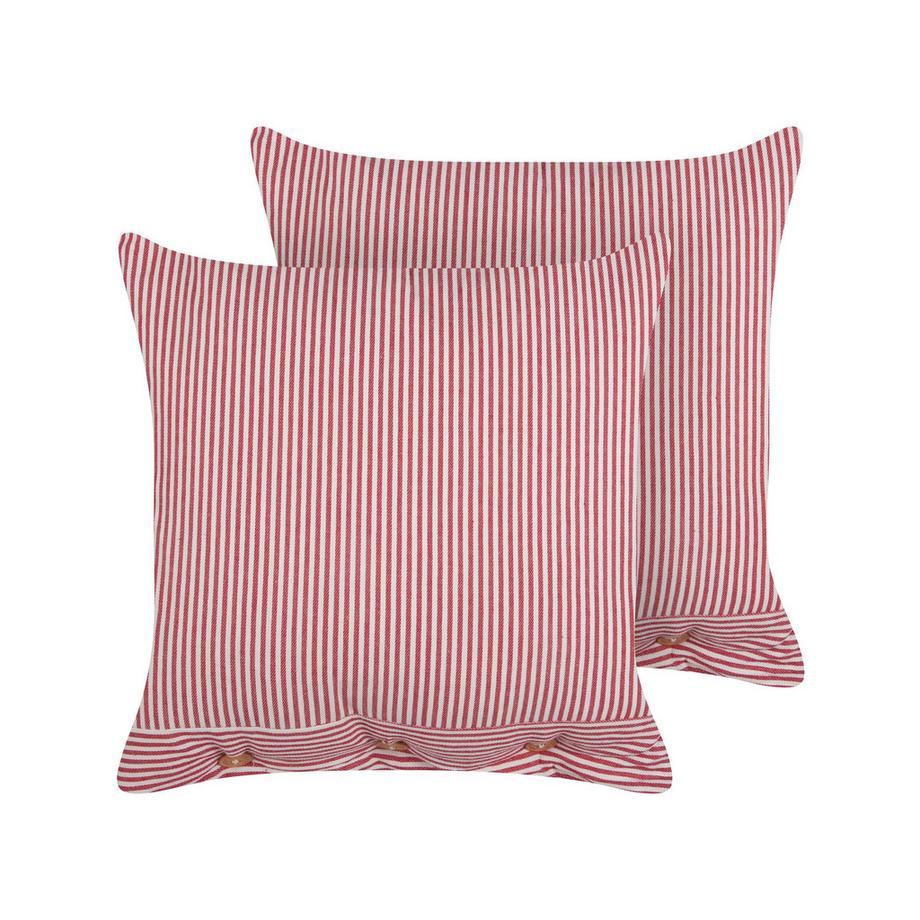 Beliani Dekokissen 2er Set aus Baumwolle Retro AALITA  