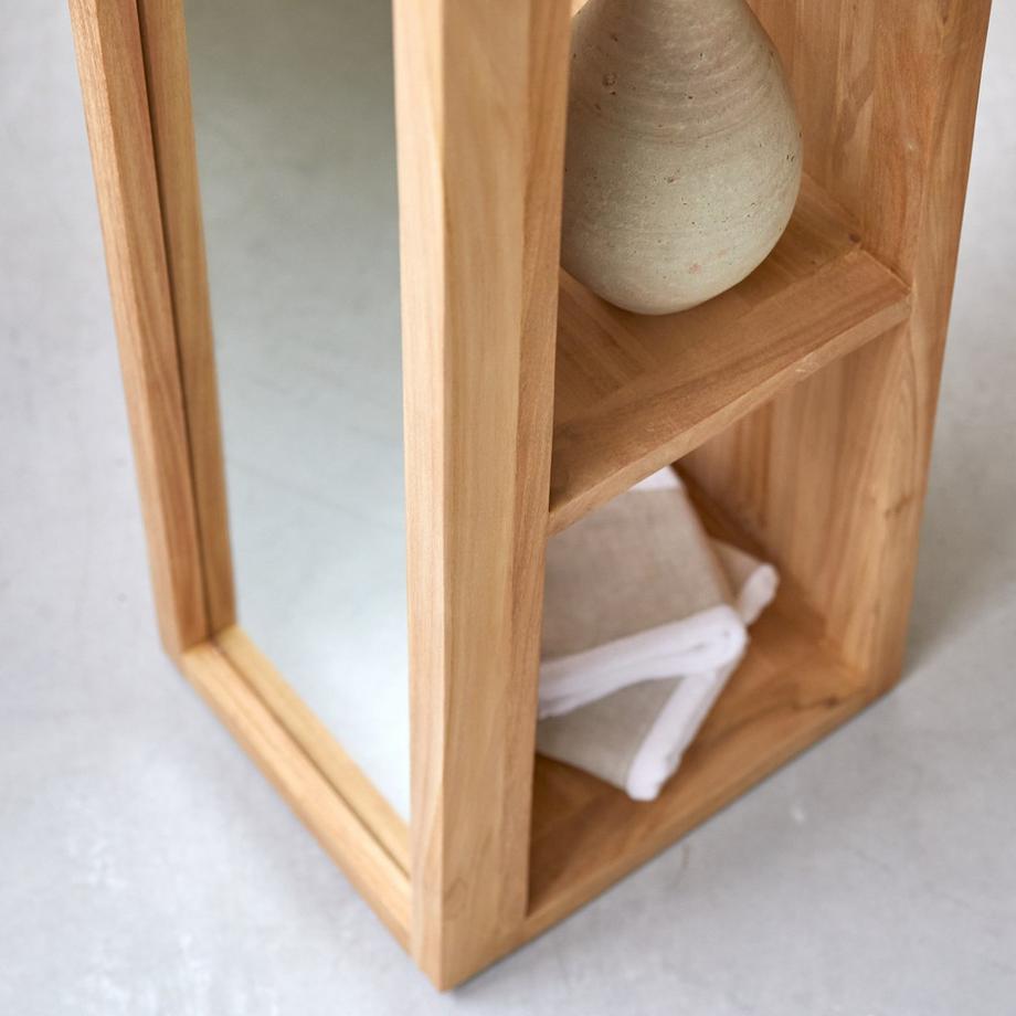 Tikamoon Colonne oblique en teck massif Twig  