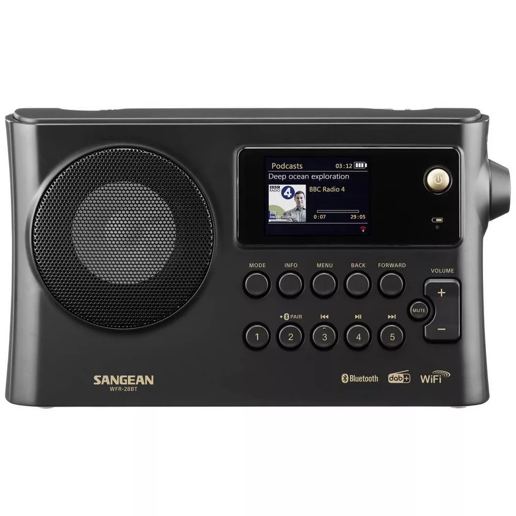 SANGEAN -  WFR-228BT Internet-Tischradio, Schwarz