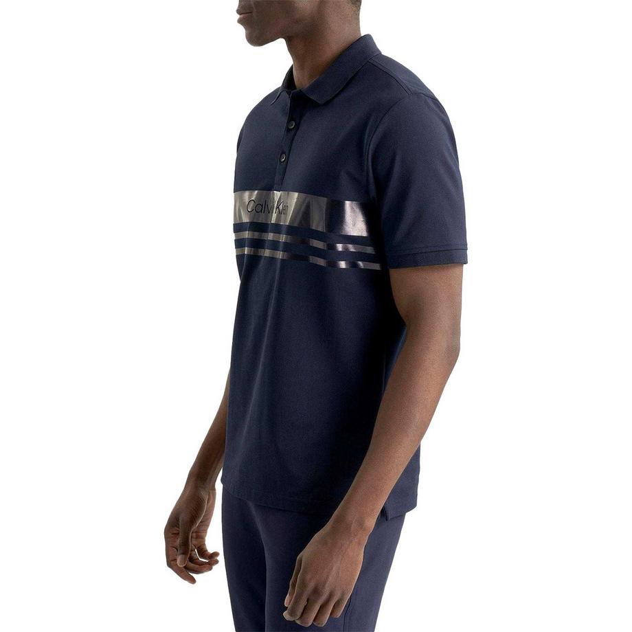 Calvin Klein Polo Manches Courtes avec Logo Métallique  