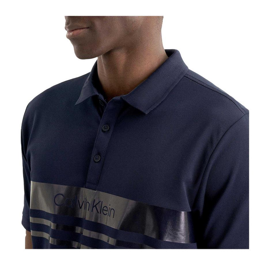 Calvin Klein Polo Manches Courtes avec Logo Métallique  
