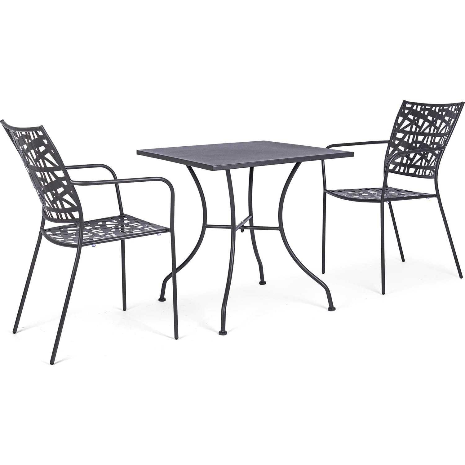 mutoni Table de jardin Kelsie anthracite 70x70  