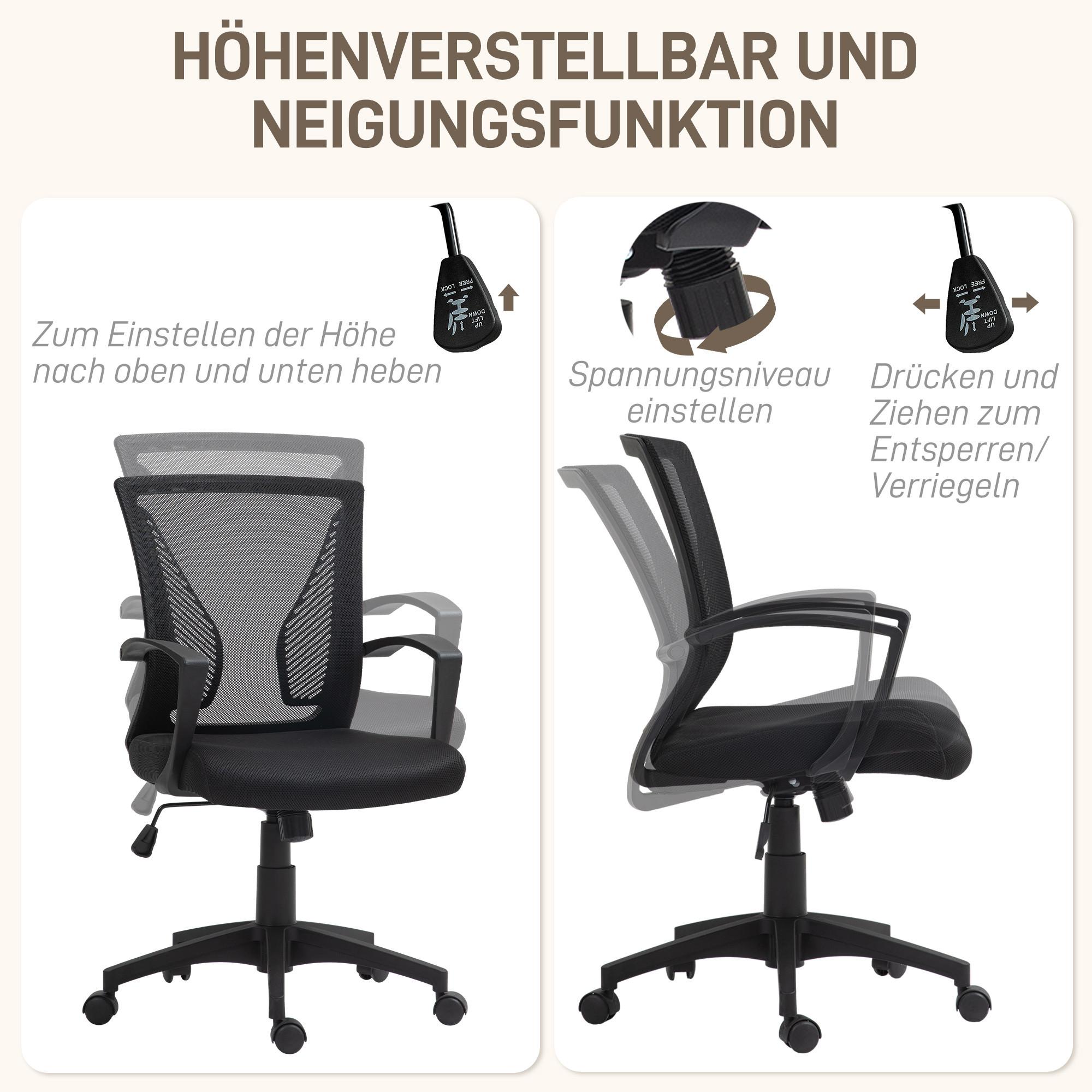 HOMCOM Chaise de bureau  