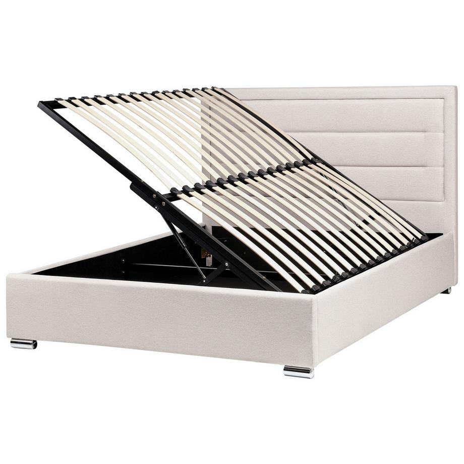 Beliani Lit ottoman en Tissu Moderne ROUEN  